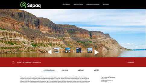 Sepaq – Parc Tursujuq